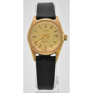 Montre-bracelet automatique vintage pour femme Juvenia en or 18 carats
