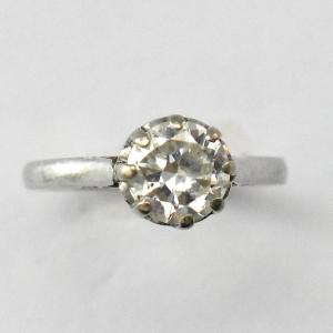 Edwardian Platinum Diamond Solitaire Ring – Old European Cut – 1.25ct –