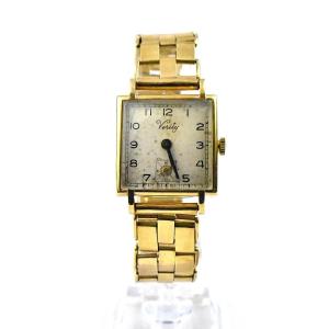 Montre-bracelet vintage pour homme H.G & S Verity, cadran carré plaqué or, bracelet inclus