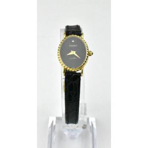 Montre-bracelet Tissot Quartz pour femme, vintage, en or 18 carats, onyx noir et diamants
