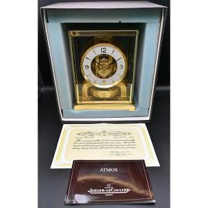 Pendule de cheminée Jaeger-LeCoultre Atmos 1984, jamais montée, avec boîte et papiers d'origine