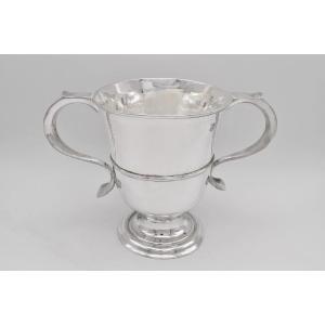 Antique 1904 Chester Sterling Silver Loving Cup, Nathan & Hayes Edwardian Trophy