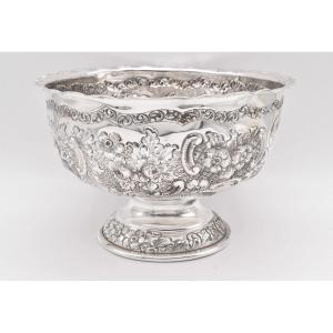 Antique Victorian Sterling Silver Pedestal Bowl Sheffield 1895 Atkin Bros