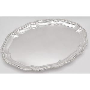 A Antique Edwardian Sterling Silver Oval Tray Salver Sheffield 1903 Tc Jwc