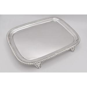 Antique Regency Sterling Silver Footed Salver London 1811 William Bennett