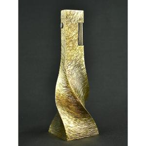 Christopher Lawrence Dunhill Briquet de table Rollagas en argent sterling doré et vermeil