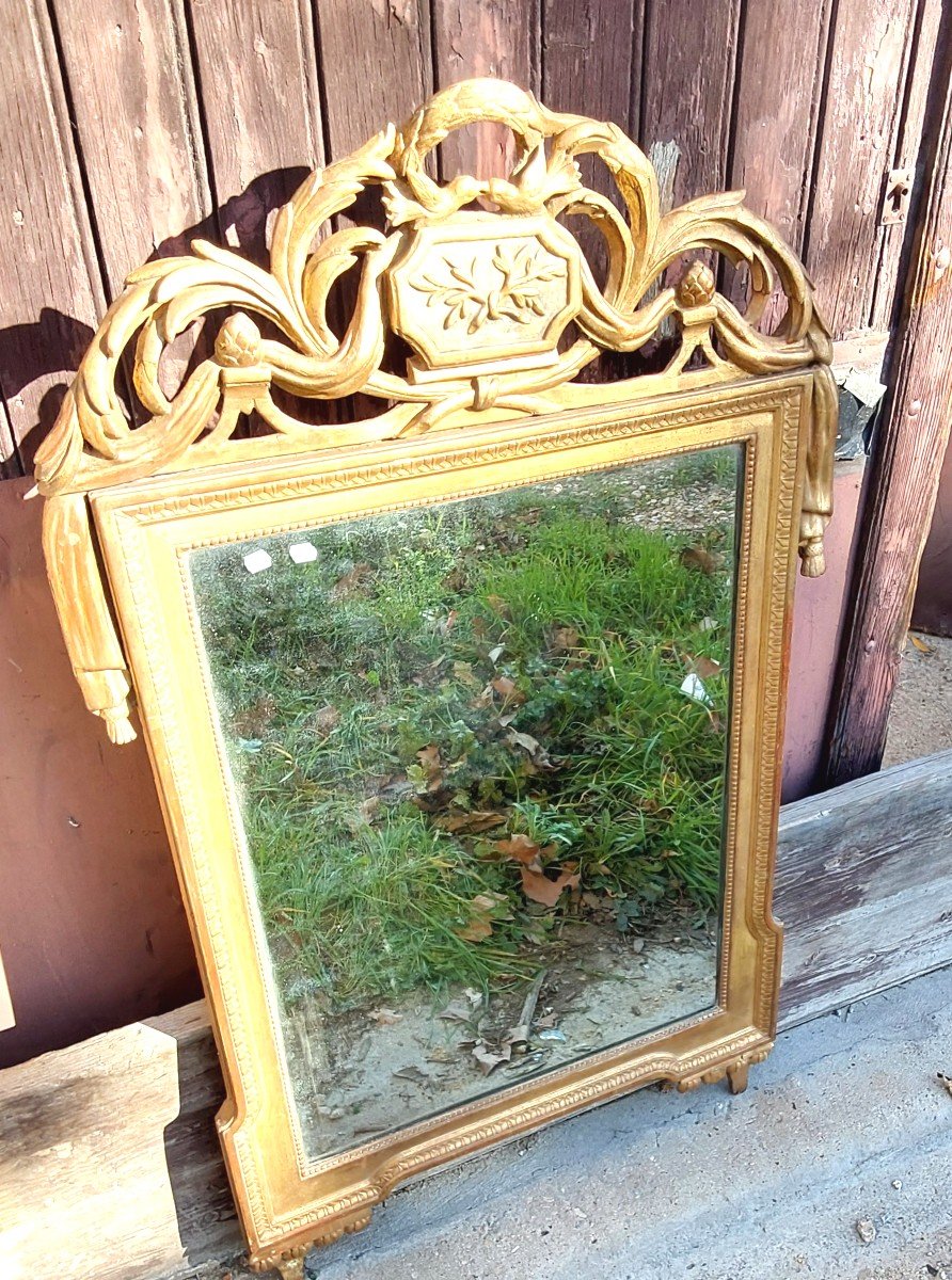 Grand Miroir Epoque Louis XVI.  Fin XVIII Eme
