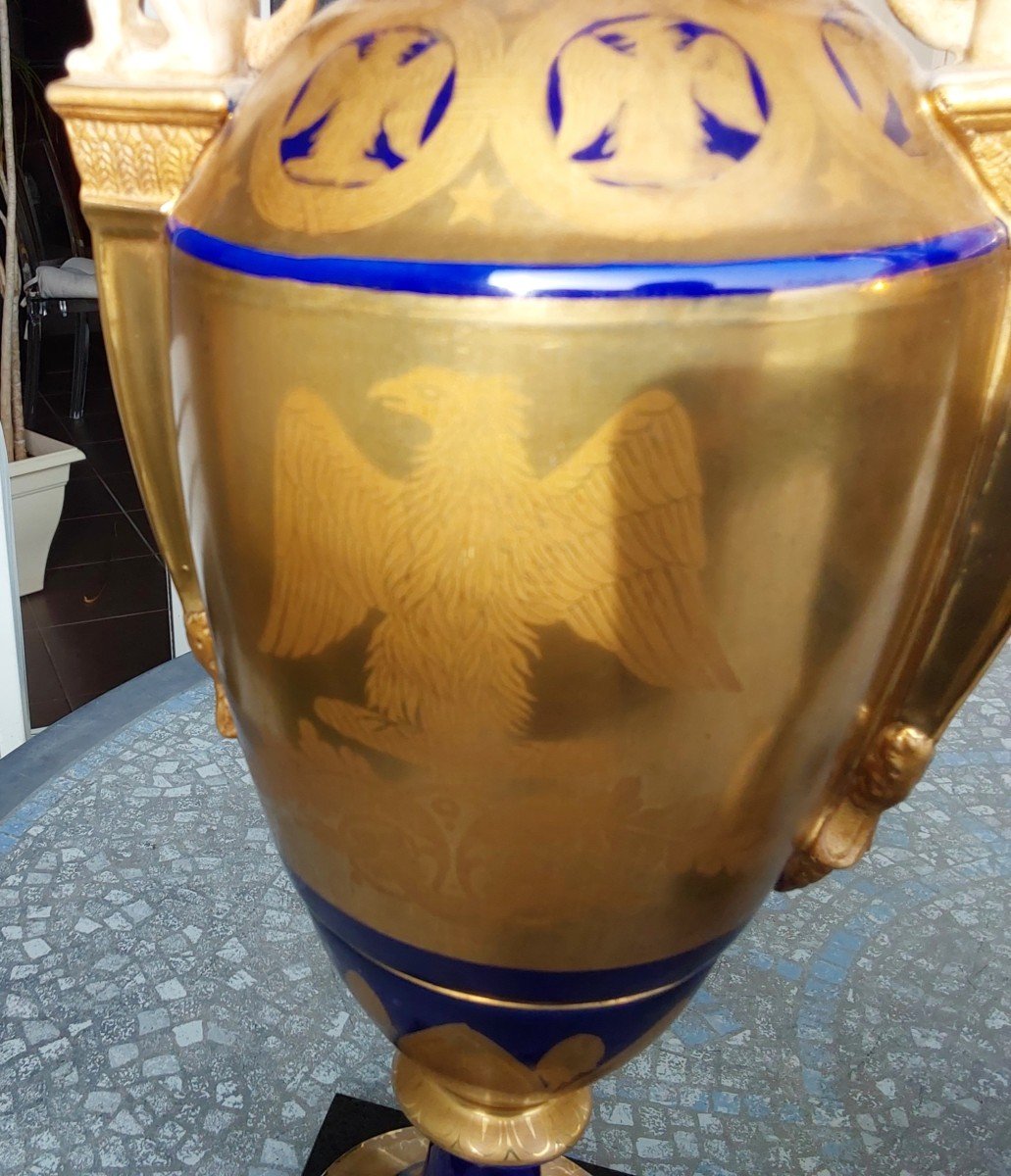 Pair Of Spindle Vases From The Mid-19th Century Representing Napoleon Bonaparte-photo-6