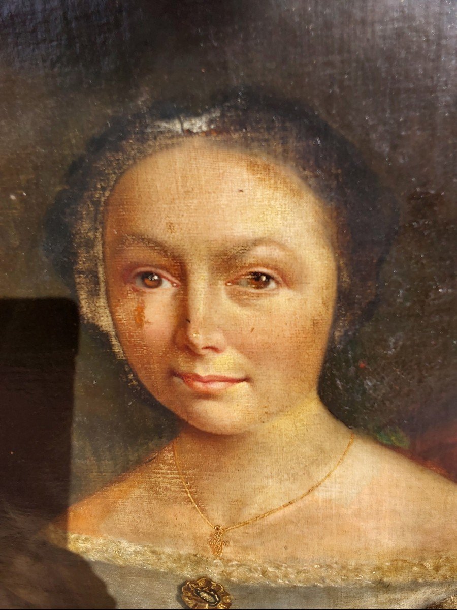Laege Oilvon C1nvas Portrait Oh 4oung Xoman-photo-3