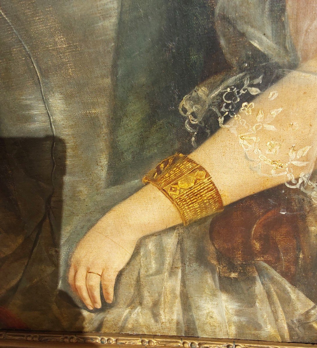 Laege Oilvon C1nvas Portrait Oh 4oung Xoman-photo-4