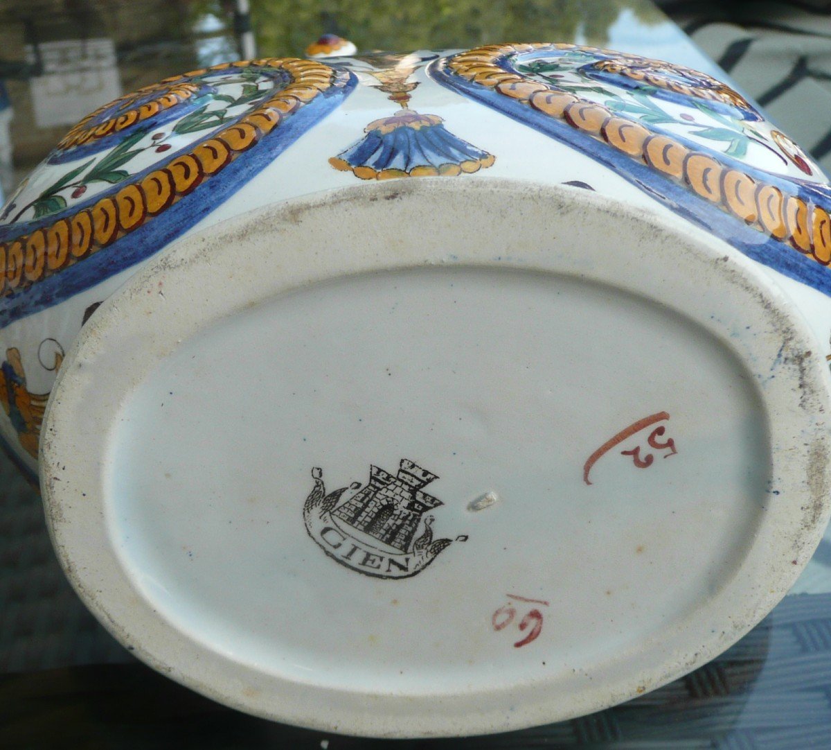 Pair Of Gourds In Gien Nineteenth-photo-1