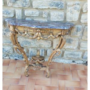 Console In Carved And Gilded Wood Louis XV Louis XVI Transition Period