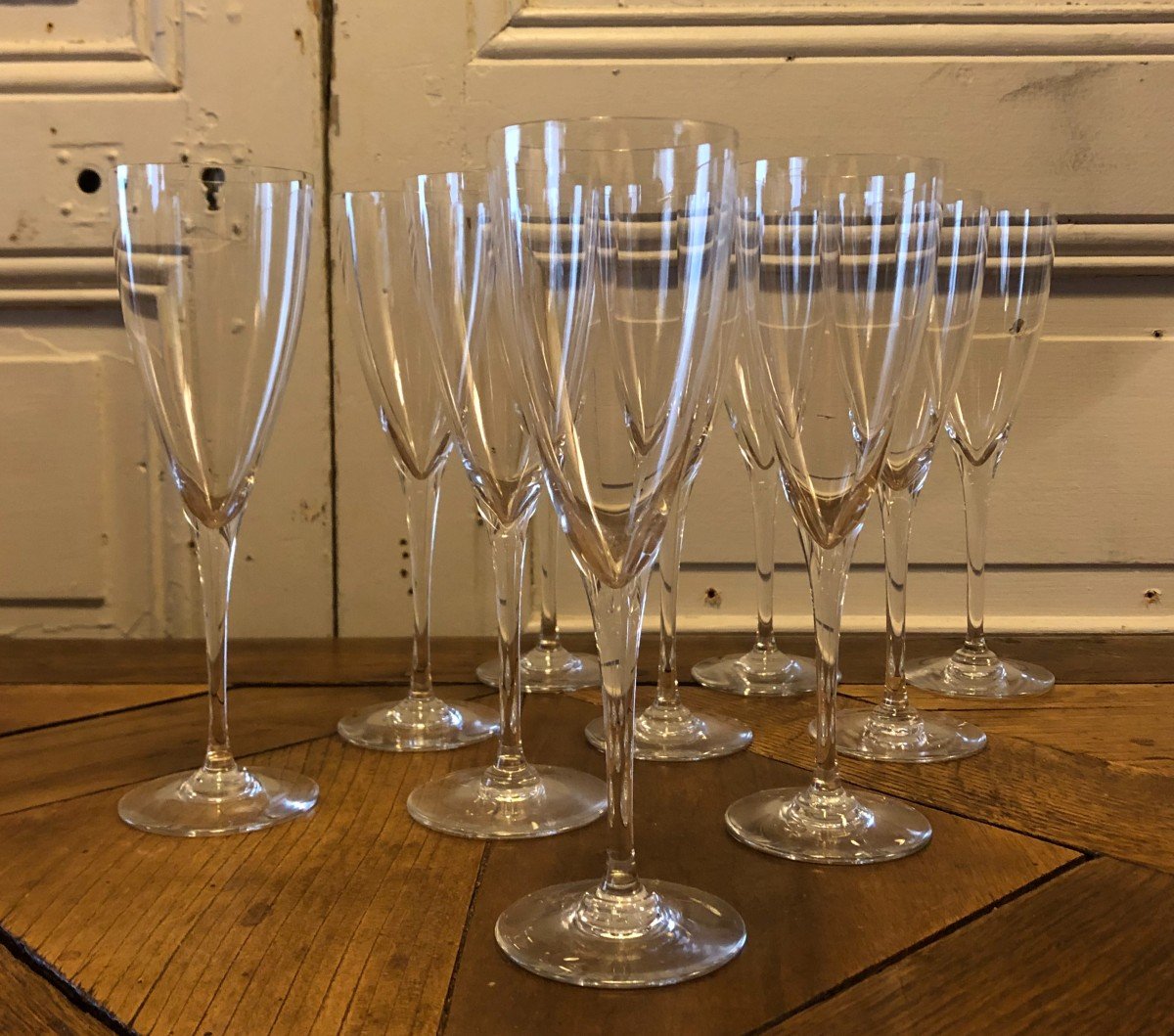 10 Verres à Vin En Cristal Baccarat Modèle Don Perignon