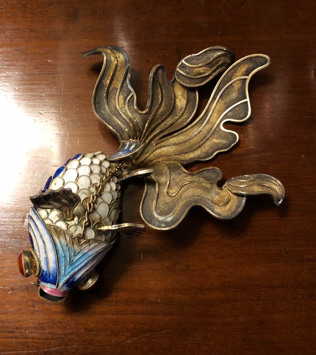 Articulated Fish In Cloisonne Enamel, China-photo-1