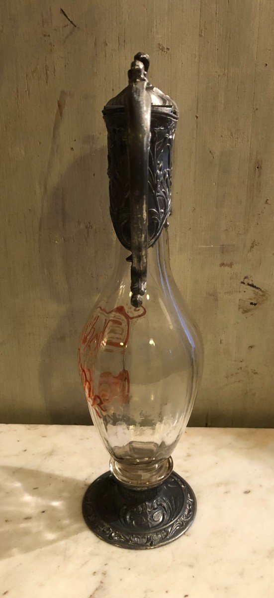 Legras Enameled Glass Ewer For Thélème Liqueurs-photo-2