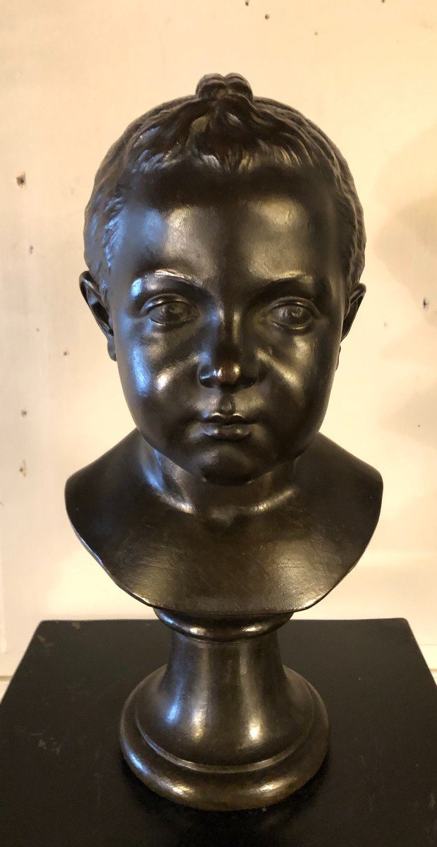 Bust Of Young Girl In Bronze 19th Century-photo-7