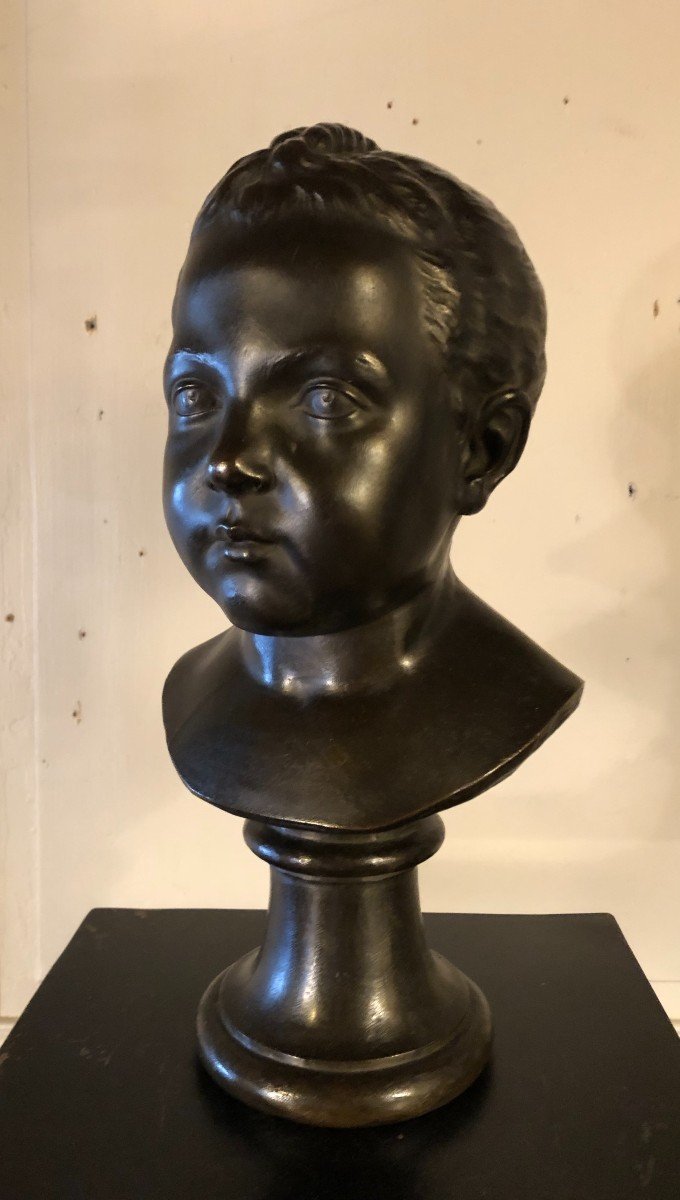 Bust Of Young Girl In Bronze 19th Century