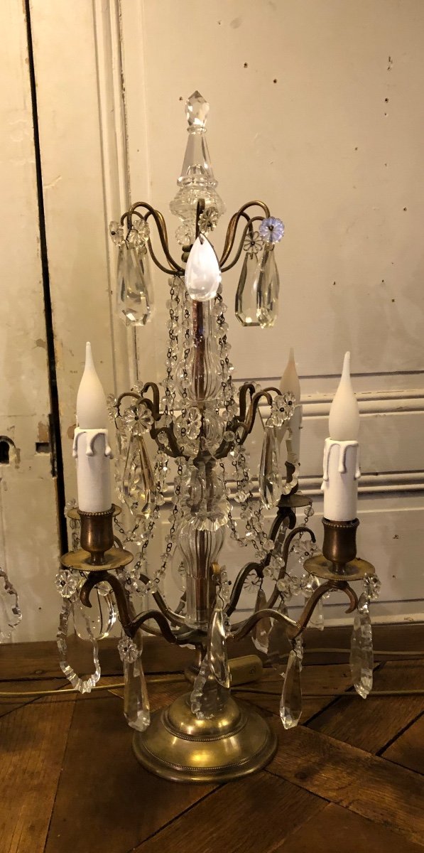 Paire De Girandoles De Style Louis XVI, XIX Si&egrave;cle -photo-1