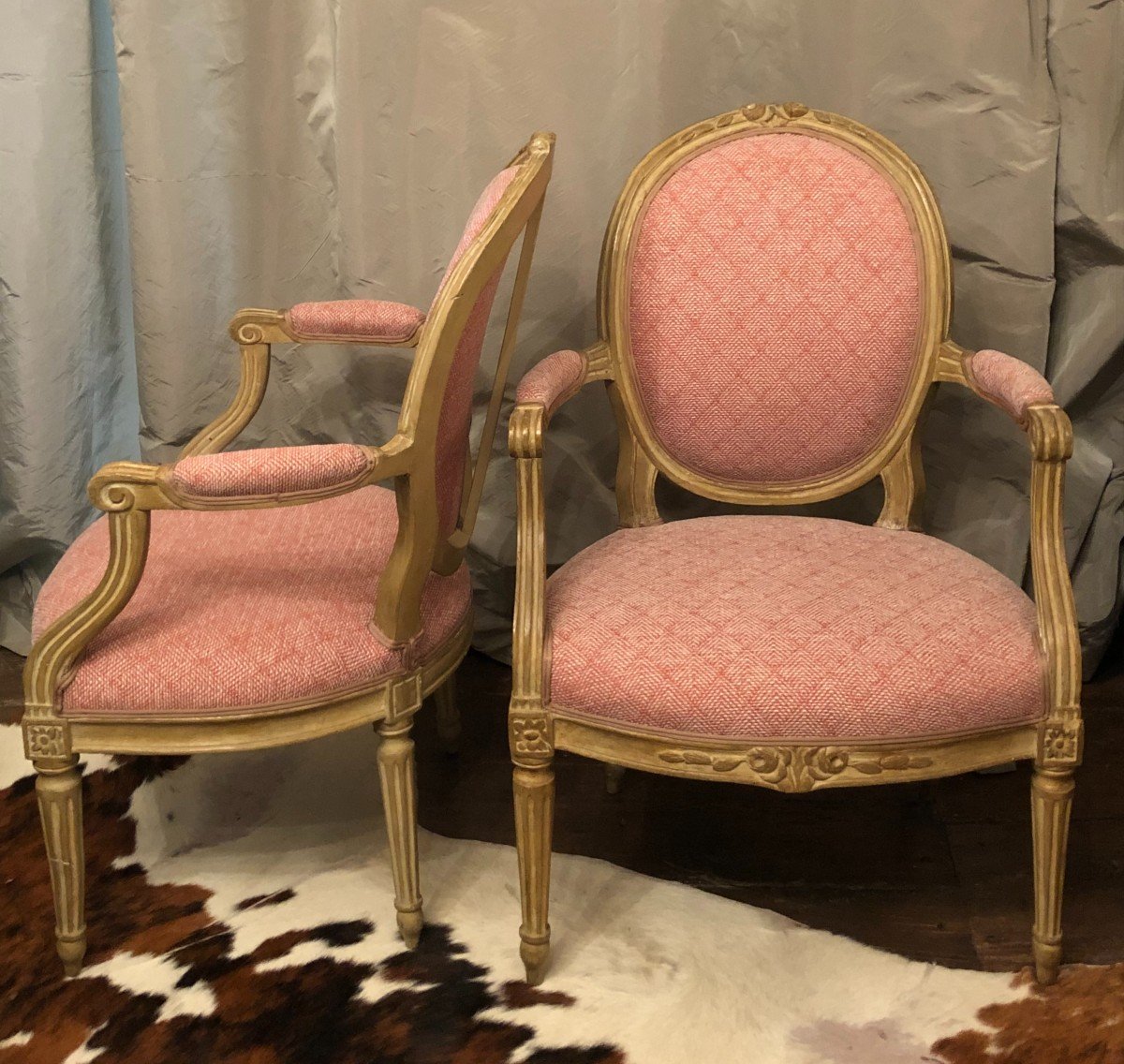 Paire De Fauteuils Louis XVI Estampill&eacute;s Bonnemain XVIII&deg; Si&egrave;cle-photo-4