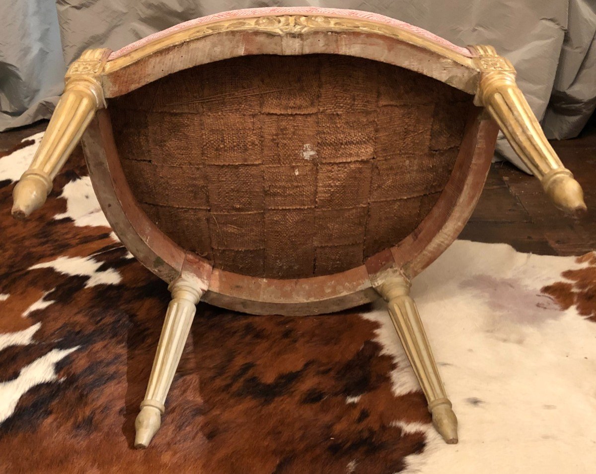 Paire De Fauteuils Louis XVI Estampill&eacute;s Bonnemain XVIII&deg; Si&egrave;cle-photo-6