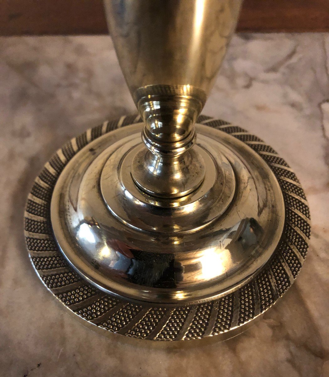 Pair Of Empire Bronze Candlesticks-photo-1