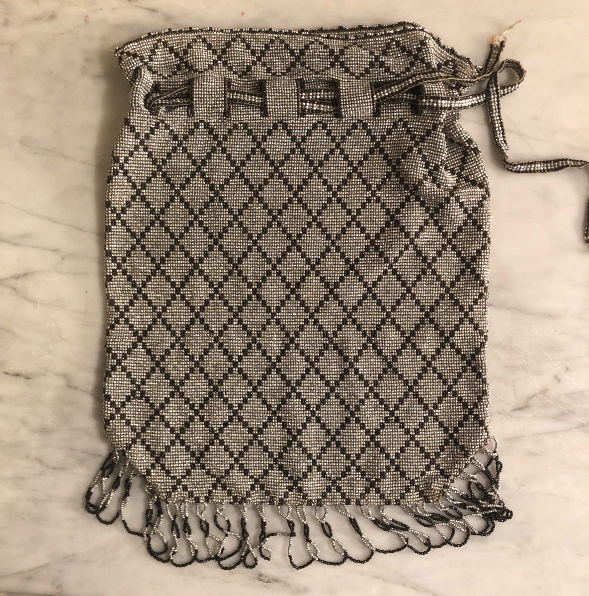 Trois Sacs Bourses En Perles Vers 1900-photo-2