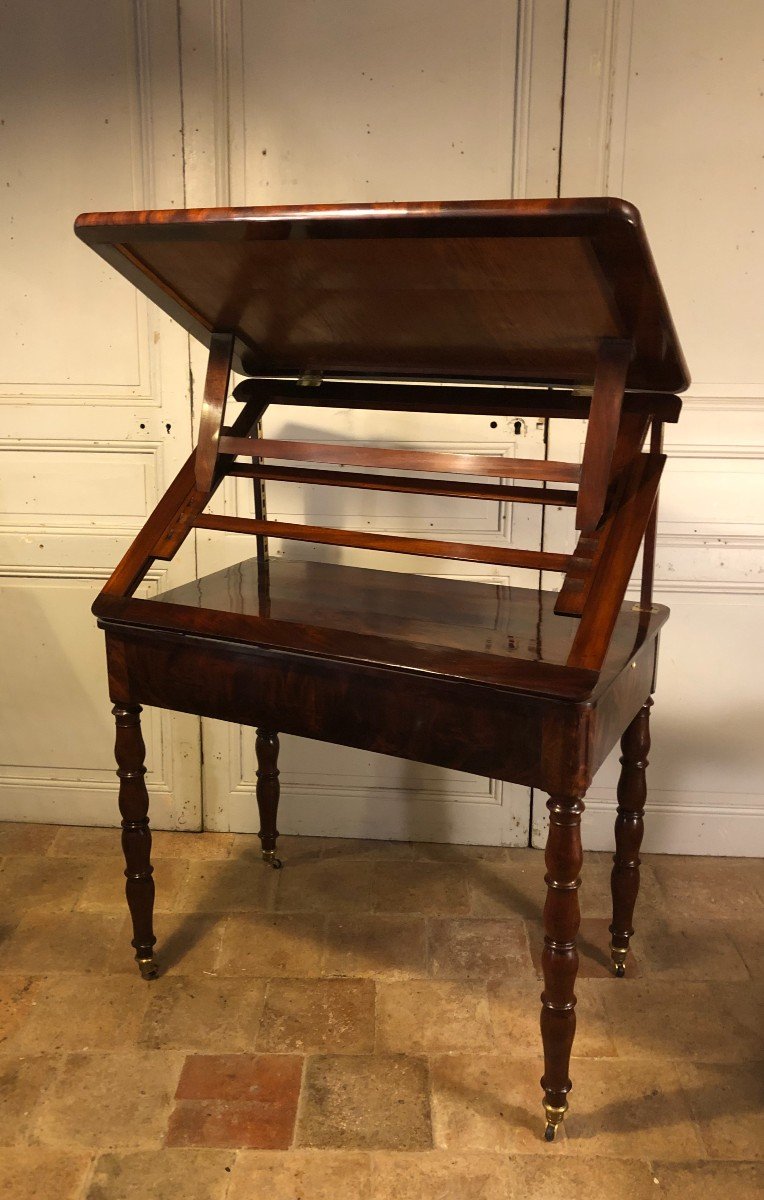Tronchin Table Jacob Base In Mahogany 19th Century -photo-4