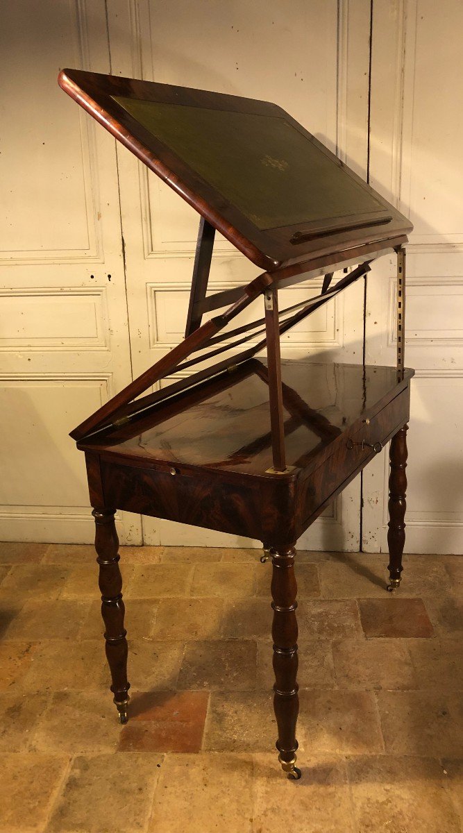 Tronchin Table Jacob Base In Mahogany 19th Century -photo-6