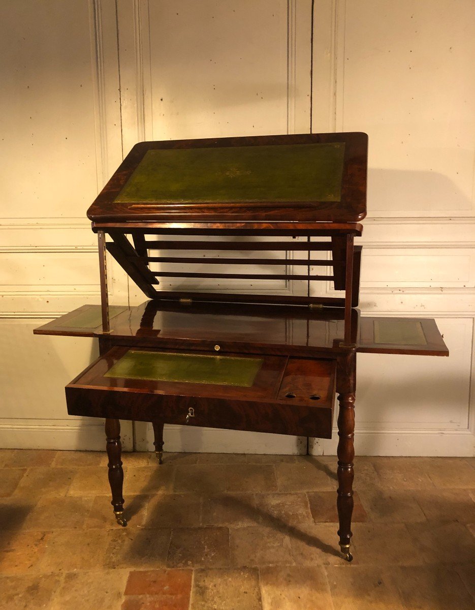 Tronchin Table Jacob Base In Mahogany 19th Century 