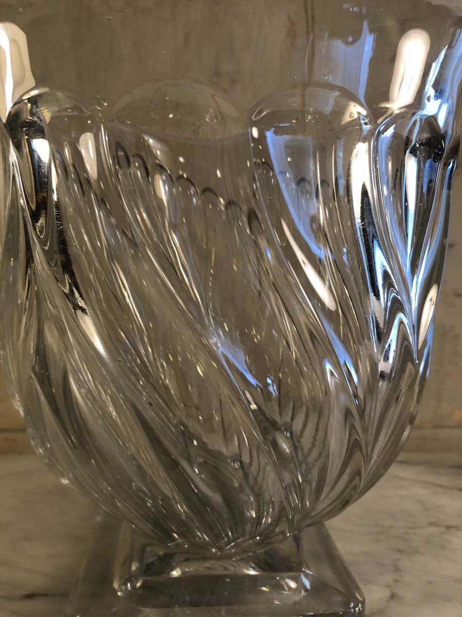 Art-deco Crystal Vase With Large Torsos Circa 1920-photo-4