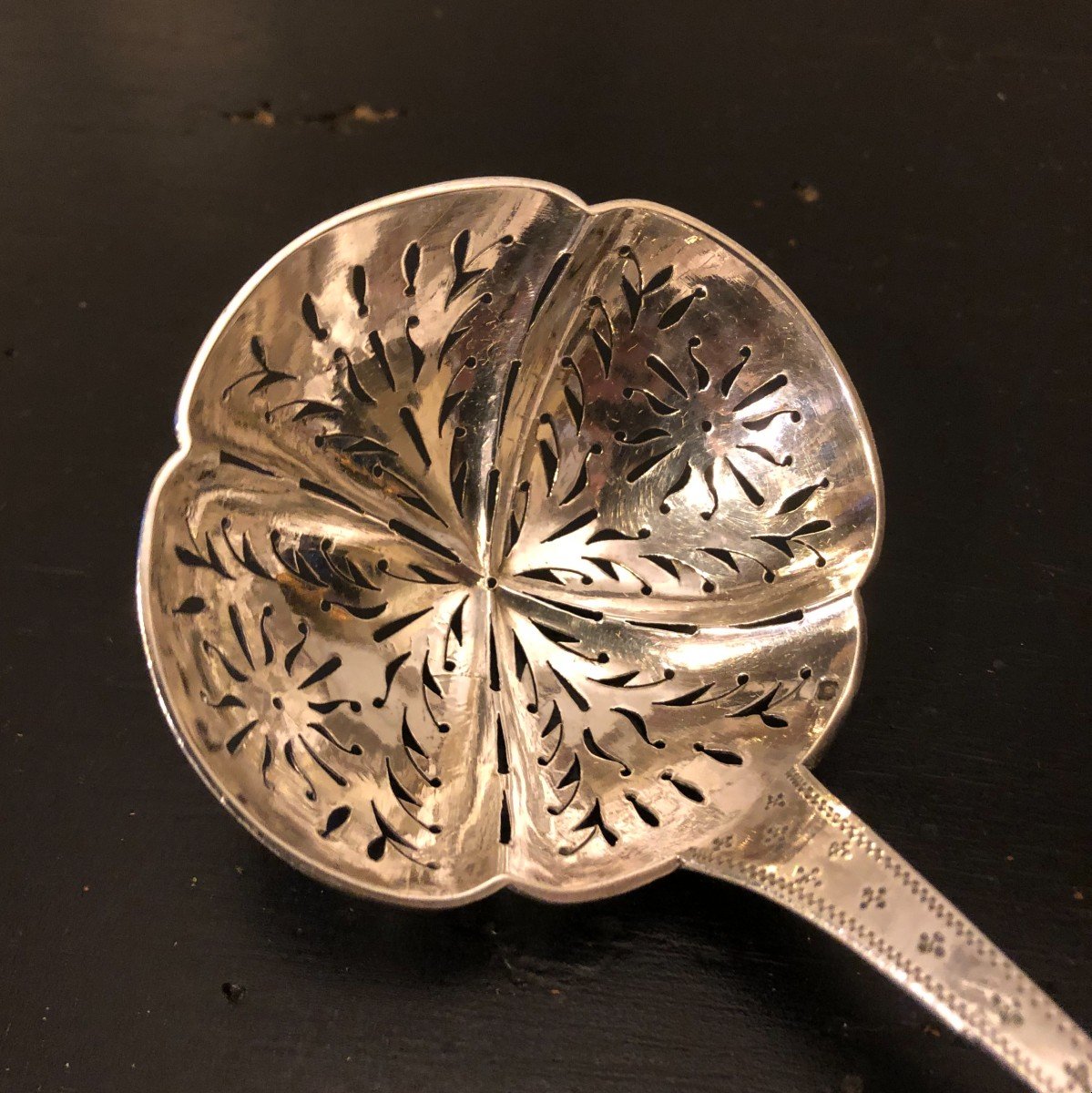 Cuill&egrave;re Saupoudreuse En Argent Massif Par Berthier Paris -photo-2