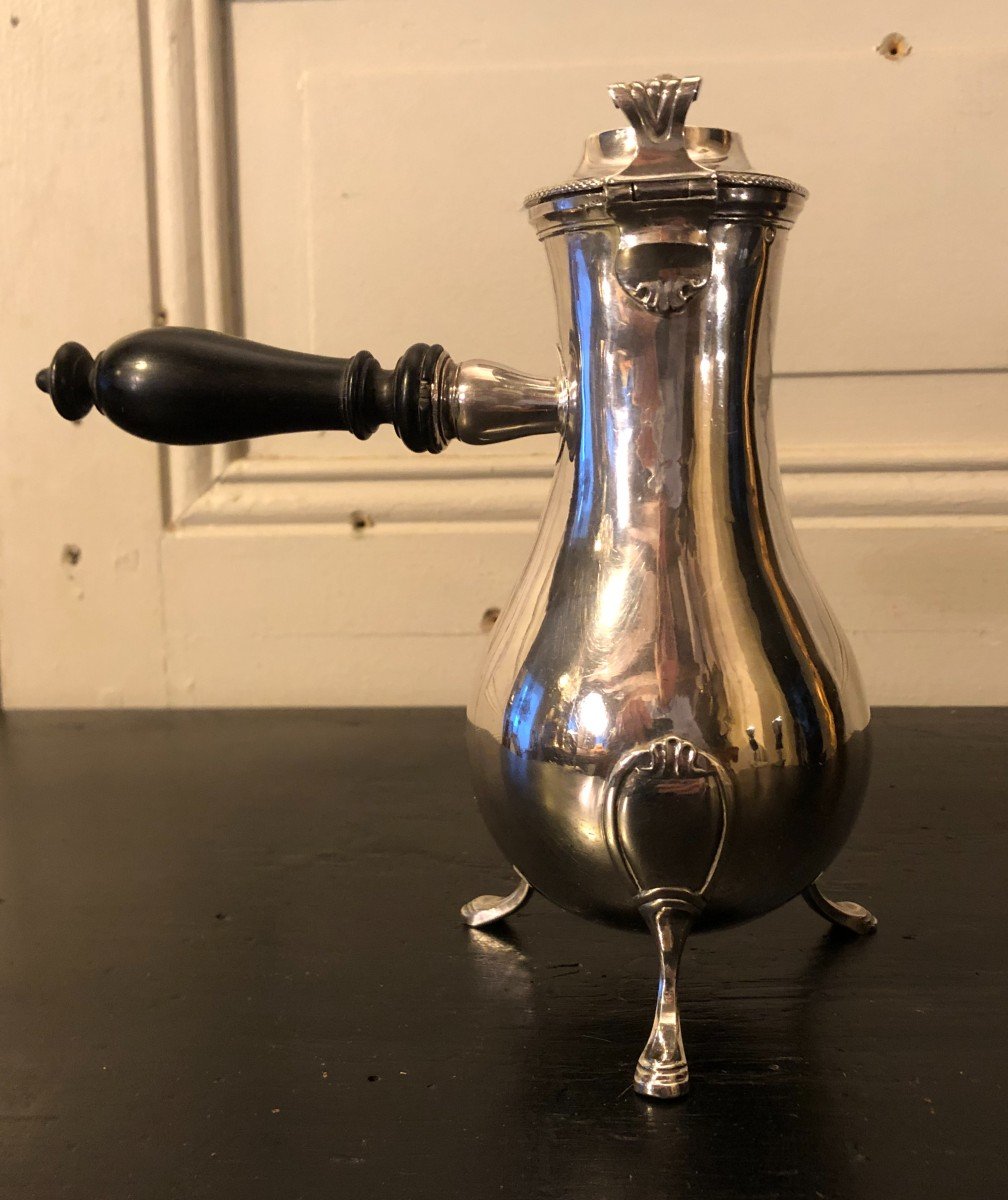 Cafetière Tripode Poinçon Au Coq Paris 1798-1803-photo-2