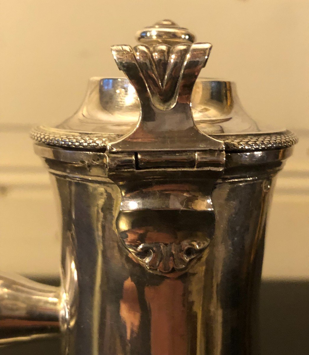 Cafetière Tripode Poinçon Au Coq Paris 1798-1803-photo-2