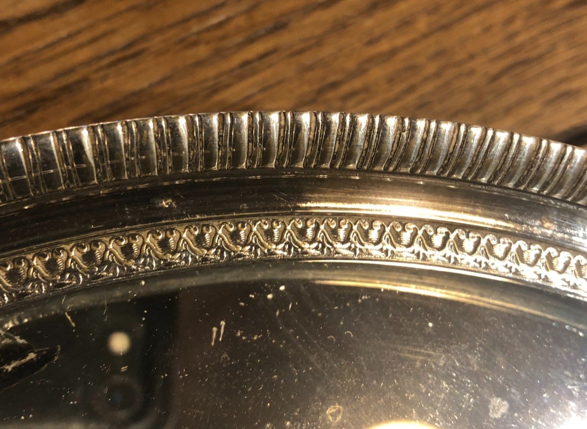 Empire Table Centrepiece In Silvered Bronze And Mercury Mirror  -photo-1