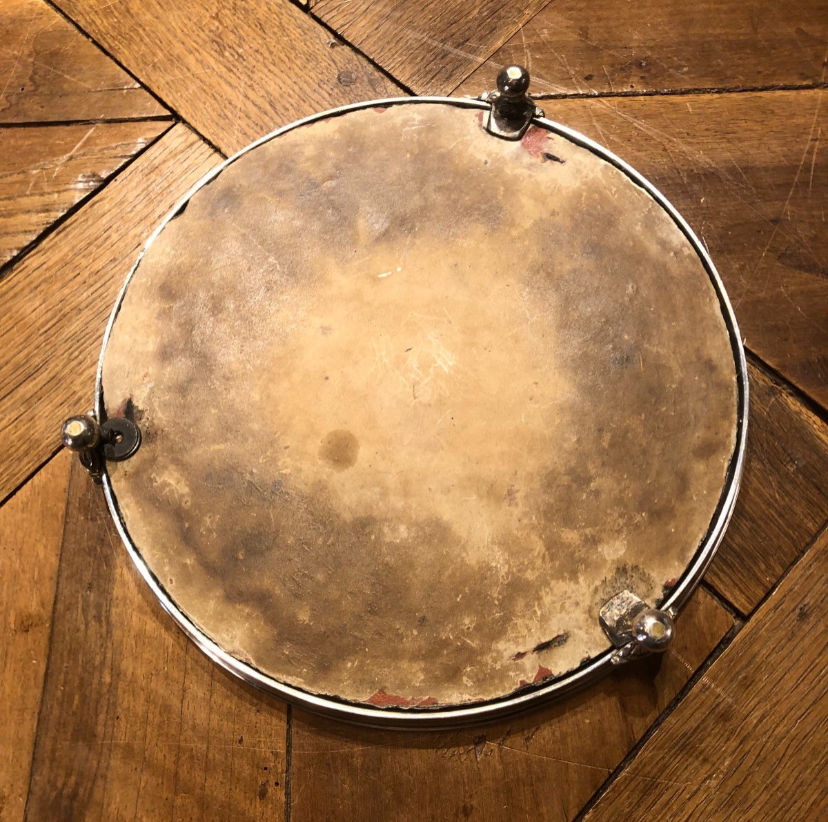 Empire Table Centrepiece In Silvered Bronze And Mercury Mirror  -photo-4