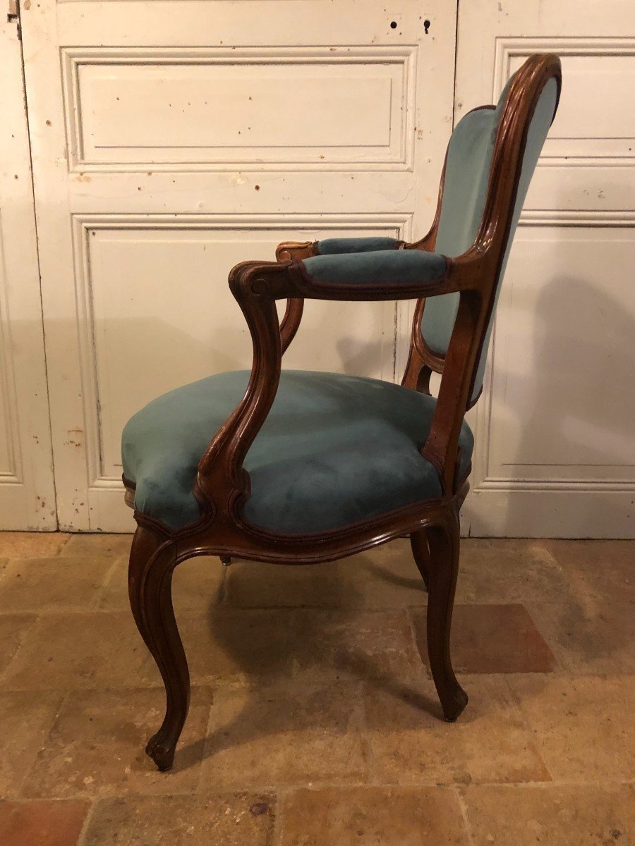 Pair Of Louis XV Style Dressing Chairs -photo-4