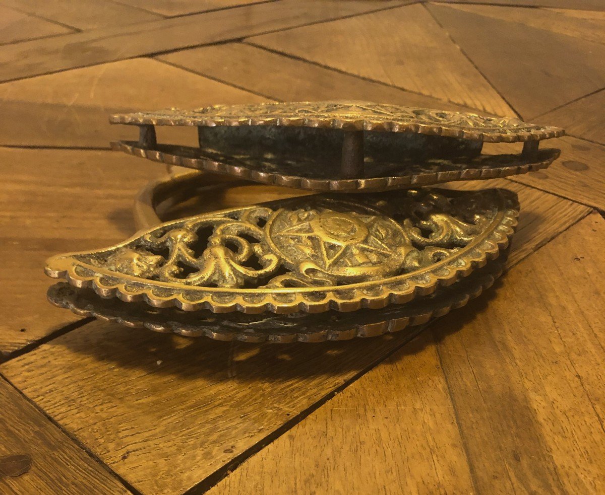 Paire d'étriers d'Apparat En Bronze, Brésil -photo-4