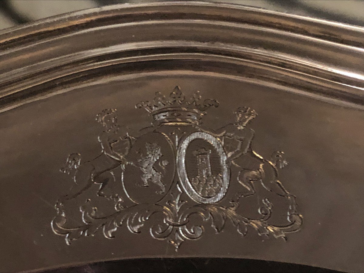 Louis XV Armored Plate With Marquis Crown Goldsmith Bachelet Paris -photo-3