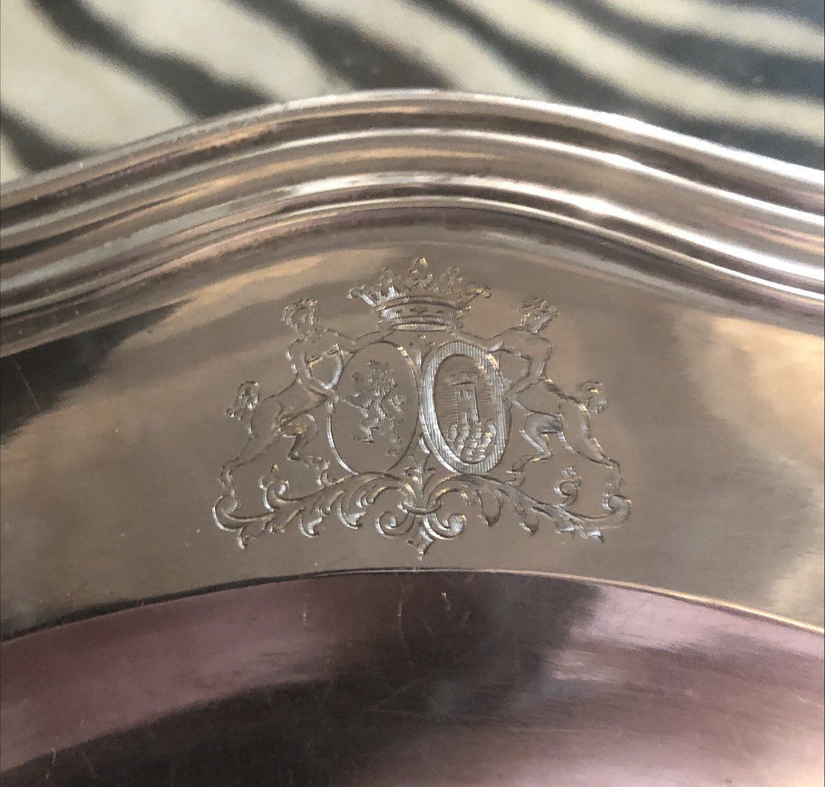 Louis XV Armored Plate With Marquis Crown Goldsmith Bachelet Paris -photo-4