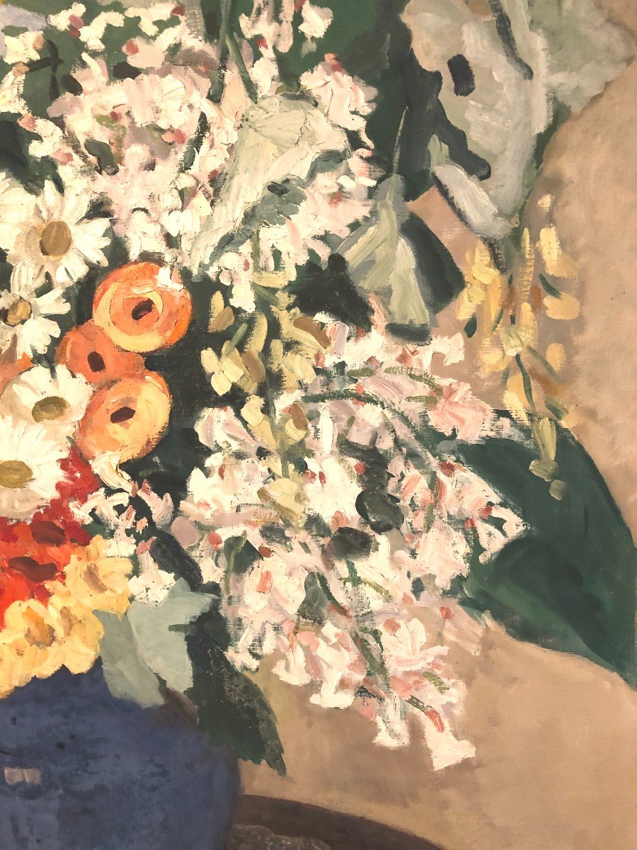 Large Bouquet Of Flowers Boucher Cermaise 1936 Oil On Canvas -photo-3