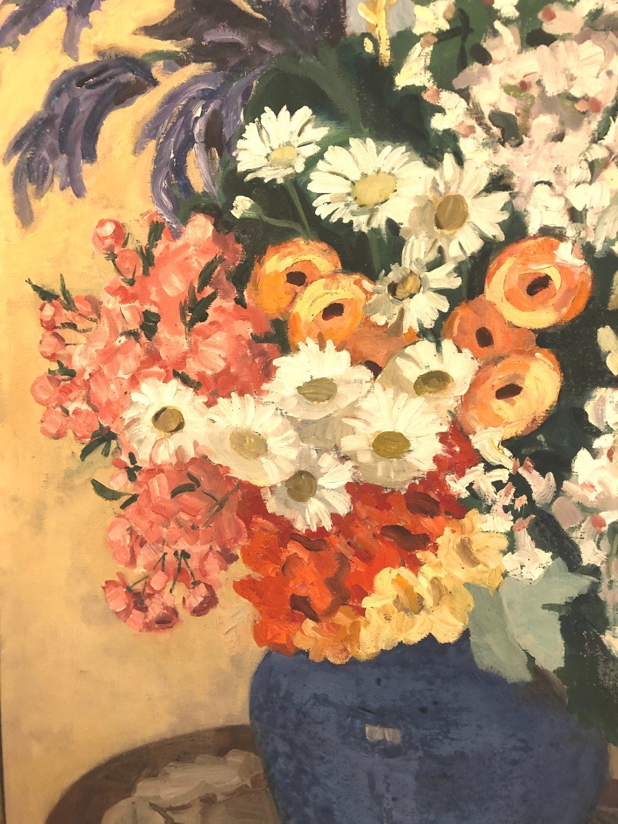Large Bouquet Of Flowers Boucher Cermaise 1936 Oil On Canvas -photo-4