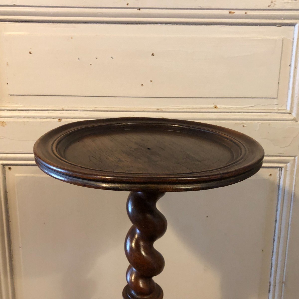 Sellette, Porte Lumière De Style Louis XIII En Noyer XVIII° Siècle-photo-3