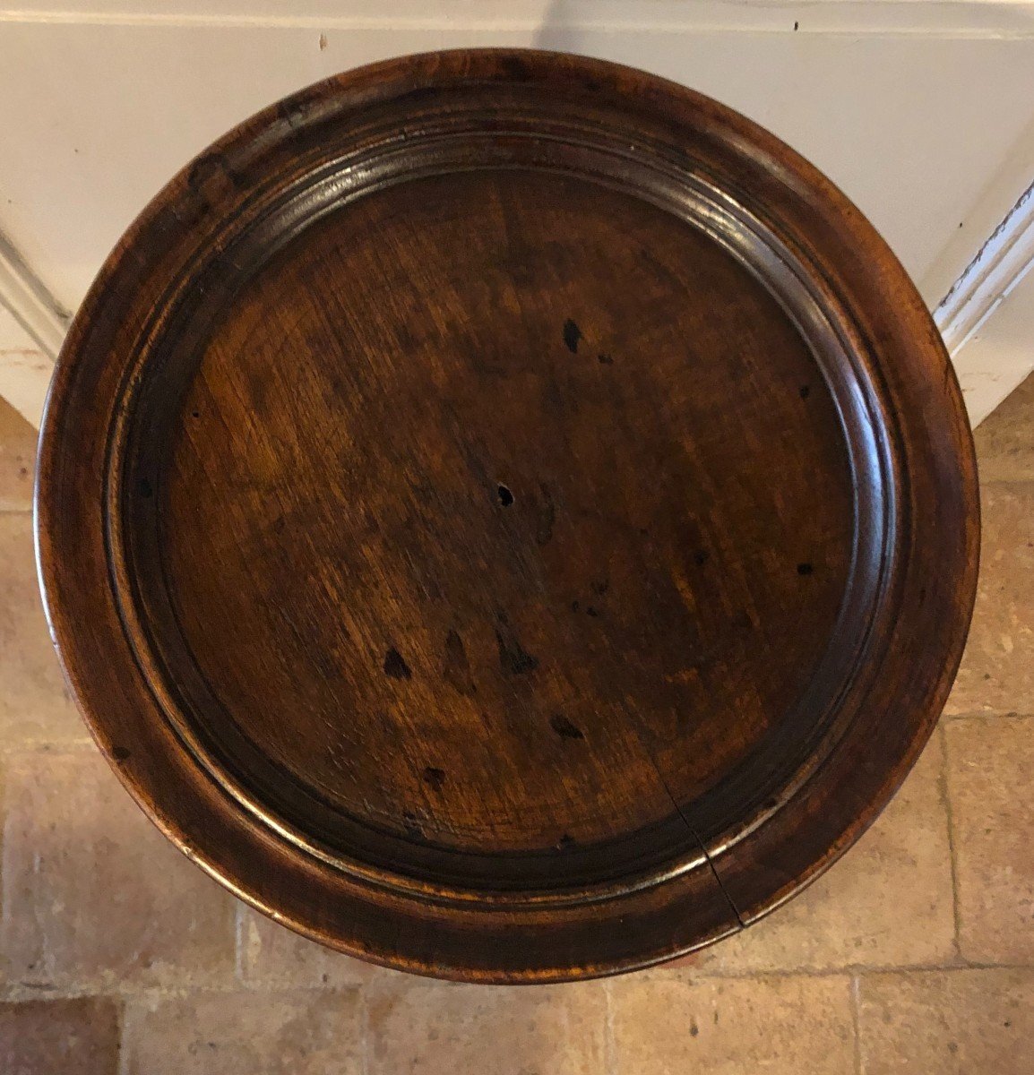 Sellette, Porte Lumière De Style Louis XIII En Noyer XVIII° Siècle-photo-4