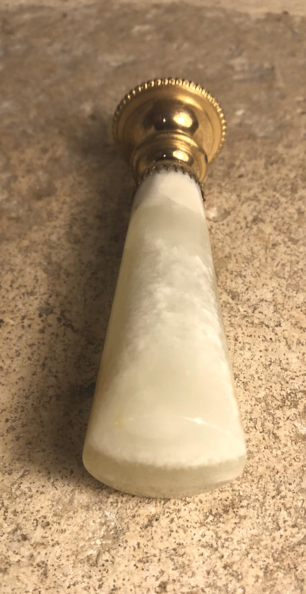 Gilt Bronze And Onyx Sealing Seal -photo-3