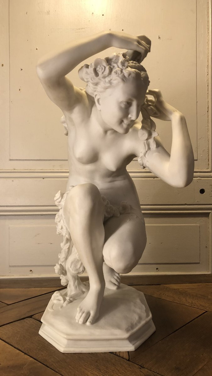 Flore d&#039;Apr&egrave;s Carpeaux Biscuit De Porcelaine De S&egrave;vres 1927-photo-1