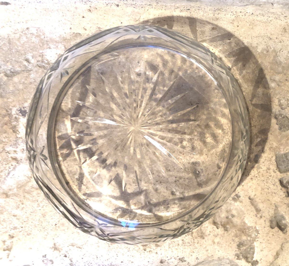 Minerva Cut Crystal And Sterling Silver Salad Bowl-photo-4