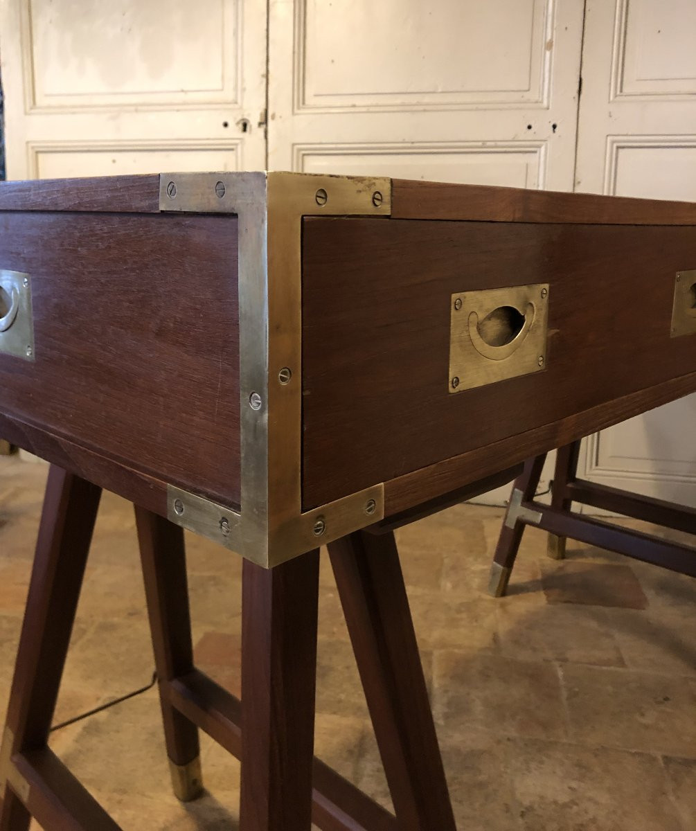 bureau de bateau/marine en teck-photo-4