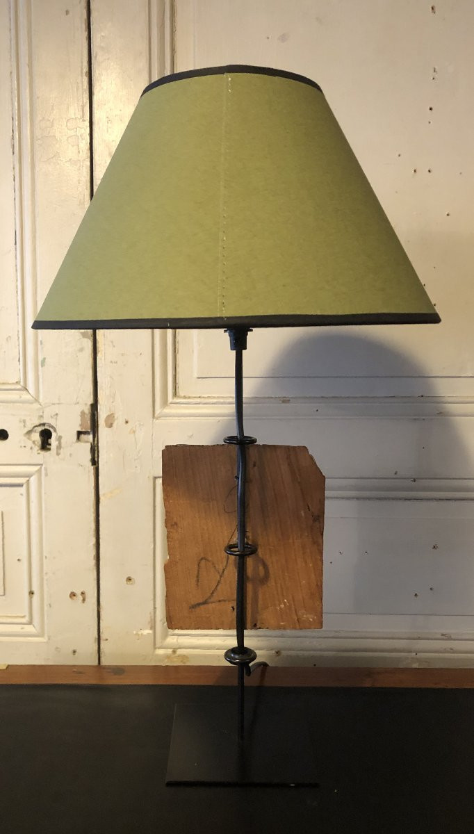Pair Of 18th Century Wooden Lamps -photo-1