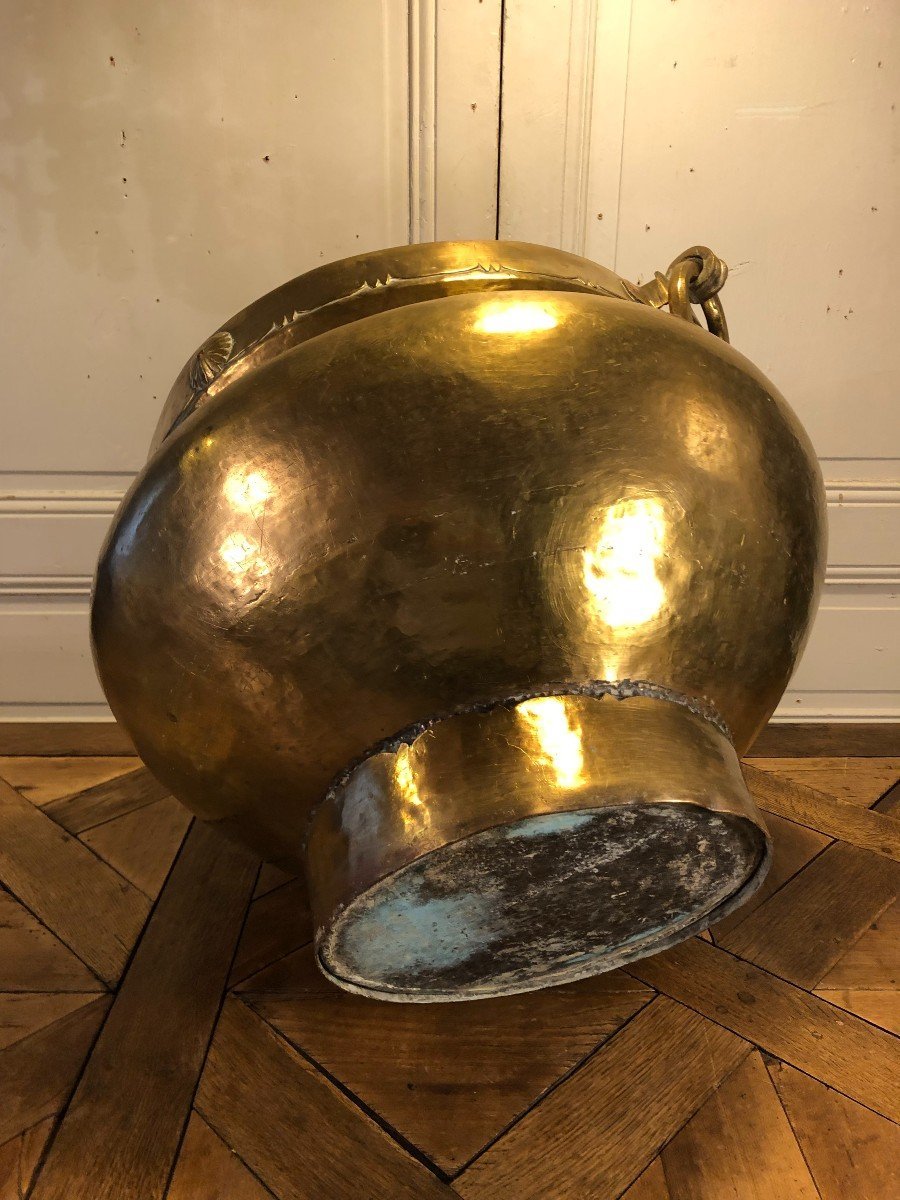 Important 19th Century Bronze Indian Cachepot-photo-6