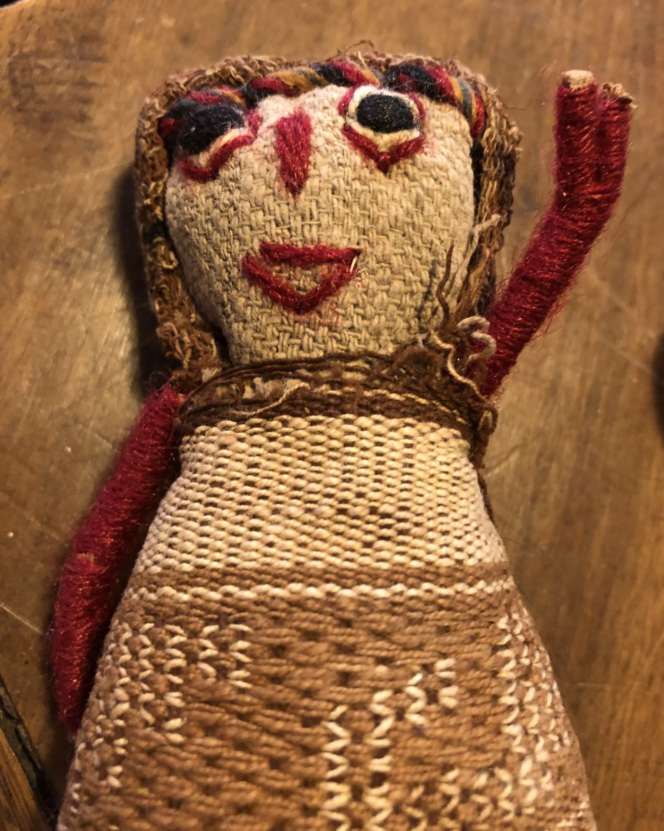 Two Chancay Funeral Dolls, Peru, Circa 1920-photo-2